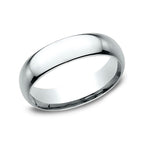 18K White Gold/Yellow Gold 6mm Standard Comfort-Fit Wedding Ring