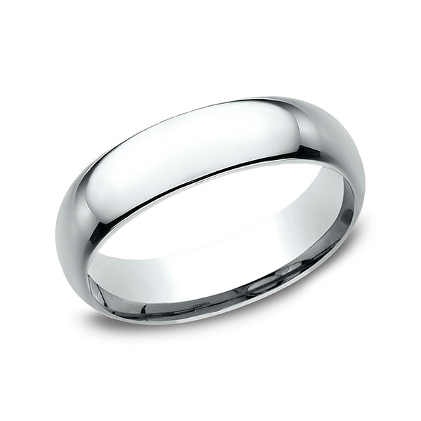 18K White Gold/Yellow Gold 6mm Standard Comfort-Fit Wedding Ring