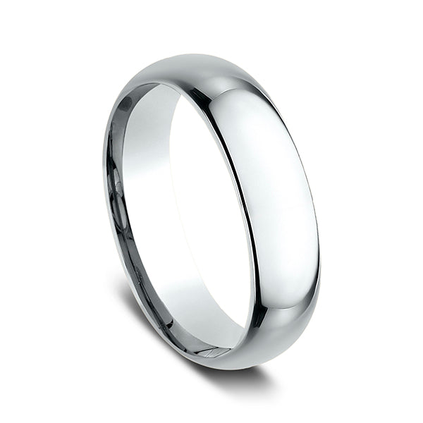 18K White Gold/Yellow Gold 6mm Standard Comfort-Fit Wedding Ring