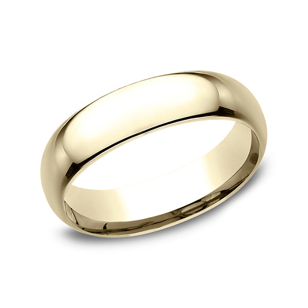 18K White Gold/Yellow Gold 6mm Standard Comfort-Fit Wedding Ring