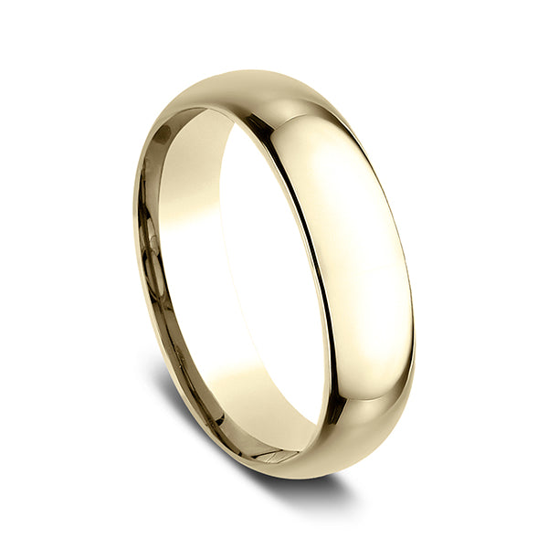 18K White Gold/Yellow Gold 6mm Standard Comfort-Fit Wedding Ring