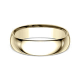 18K White Gold/Yellow Gold 6mm Standard Comfort-Fit Wedding Ring