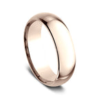 14K Rose Gold 7mm Standard Comfort-Fit Wedding Ring