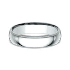 18K White Gold/Yellow Gold 5mm Milgrain Standard Comfort Fit Ring