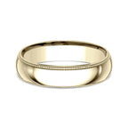 14K White Gold/Yellow Gold/Rose Gold 5mm Milgrain Standard Comfort Fit Ring
