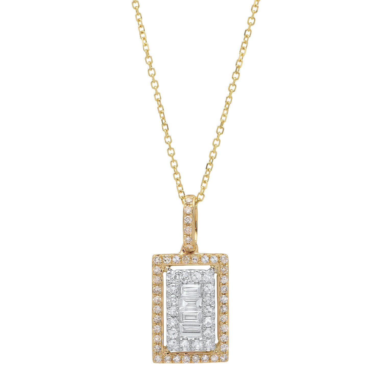 Rectangular Baguette Pendant- .45