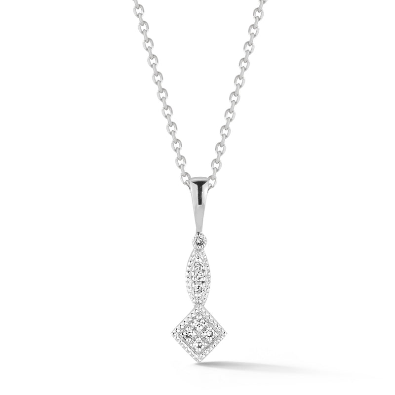 Tiny Diamond Shaped Necklace - .02 Dia.