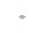 Solid 14K white gold cluster engagement ring with 0.70ct diamonds