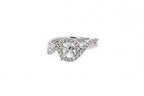 Limited Edition solid 14K white gold semi-mount engagement ring set with 0.34ct diamonds