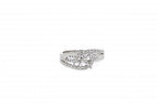 Limited Edition solid 14K white gold semi-mount engagement ring set with 0.30ct diamonds