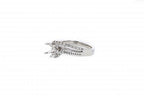 Limited Edition solid 14K white gold semi-mount engagement ring set with 0.30ct diamonds