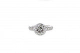 Limited Edition solid 14K white gold semi-mount engagement ring set with 1.15ct diamonds