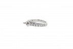 Limited Edition solid 14K white gold semi-mount engagement ring set with 0.50ct diamonds