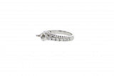 Limited Edition solid 14K white gold semi-mount engagement ring set with 0.50ct diamonds