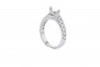 Limited Edition solid 14K white gold semi-mount engagement ring set with 0.50ct diamonds
