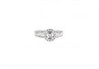 Limited Edition solid 14K white gold semi-mount ring with 0.50ct diamonds