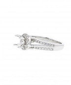 Limited Edition solid 14K white gold semi-mount ring with 0.50ct diamonds