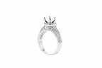 Limited Edition solid 14K white gold semi-mount ring with 0.50ct diamonds
