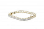 Solid 14K yellow gold bracelet with 2.00ct. diamonds