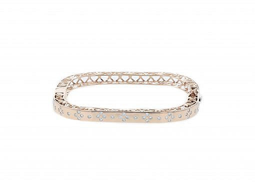 Solid 14K white gold bracelet with 1.02ct diamonds