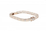 Solid 14K white gold bracelet with 1.02ct diamonds