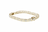 Solid 14K yellow gold bracelet with 1.02ct diamonds