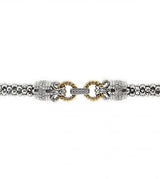 Italian Sterling Silver Bracelet with 0.75ct diamonds and 14K solid yellow gold accents