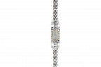 Italian sterling silver flex bracelet with 0.50ct. diamonds and solid 14K yellow gold accent