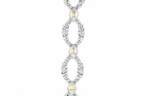 Italian sterling silver bracelet with solid 14K yellow gold accents