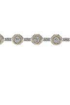 Italian Sterling Silver Bracelet with 14K solid yellow gold accents