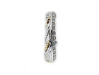 Italian Sterling Silver Reversible Earrings set with 0.30ct white diamonds and 14K solid yellow gold accents