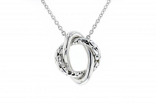Limited Edition Italian sterling silver pendant with 0.04ct diamonds. Chain included.
