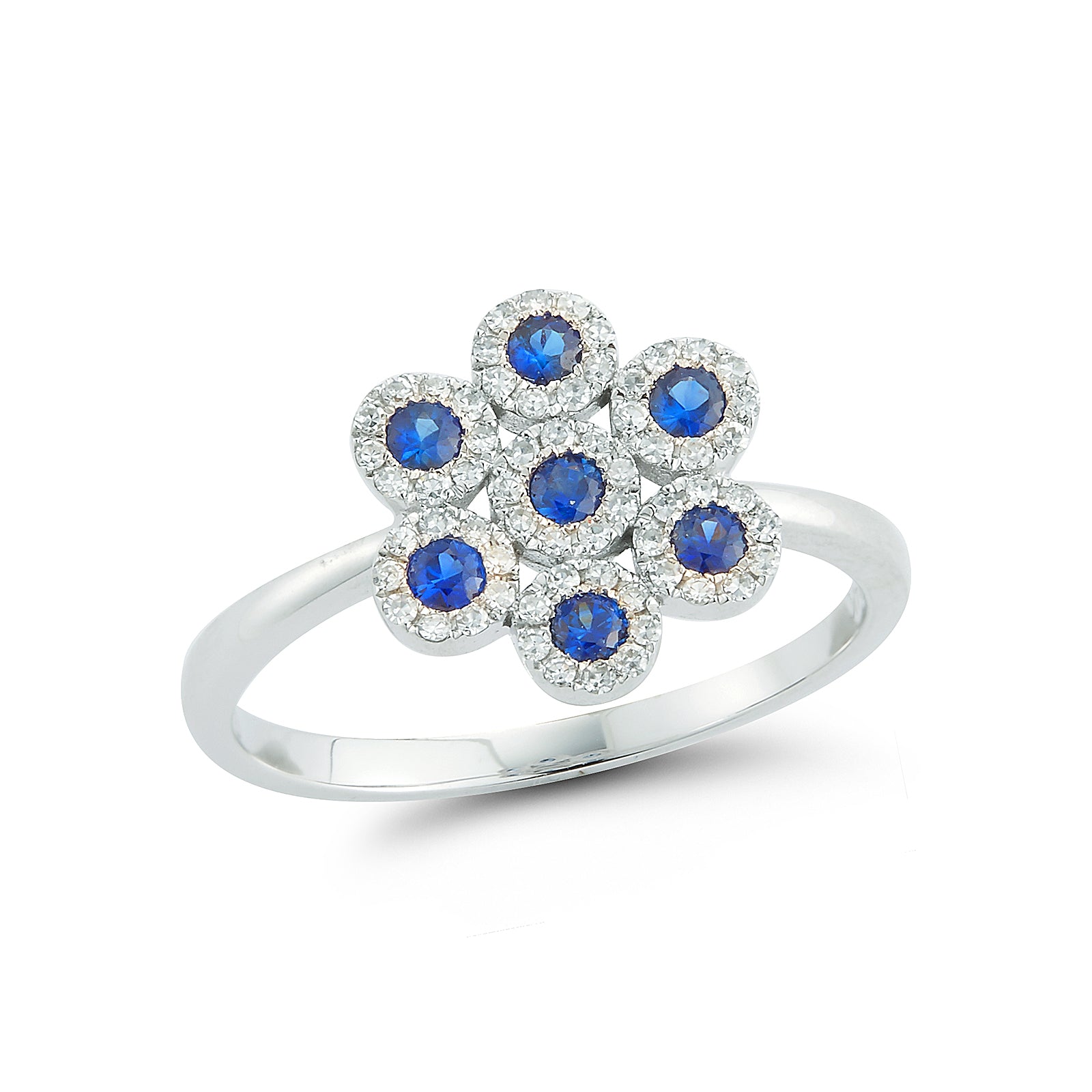 Diamond weight- .19  Sapphire weight- .31