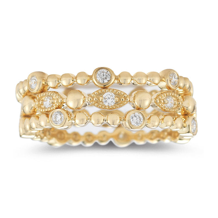 Stacked rings  Total diamond weight- .43