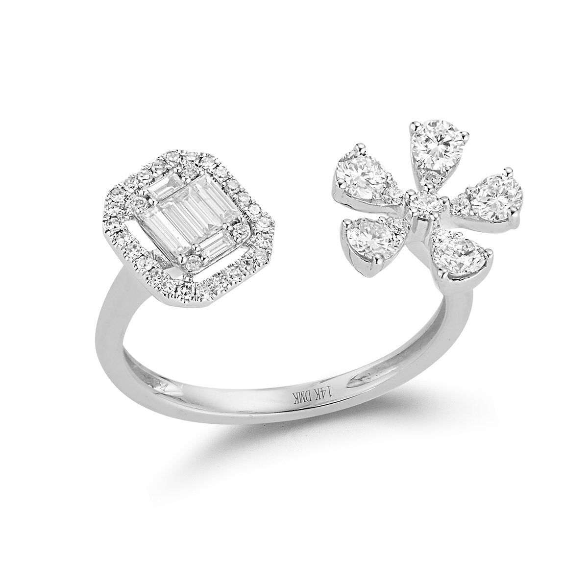 Open Baguette/Star Ring- .65 dia.