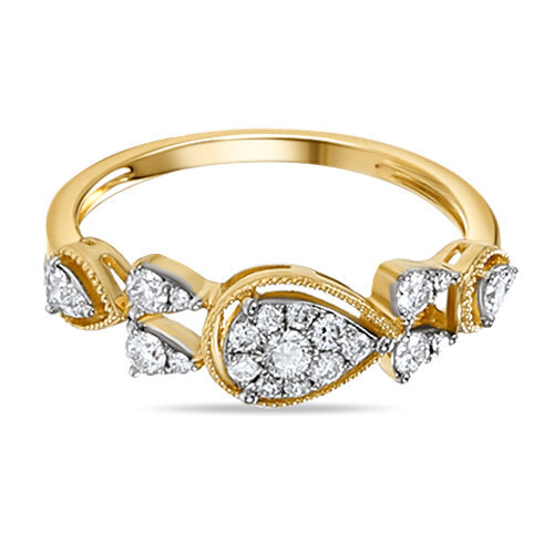 Pear Shapes .45 Dia. Ring