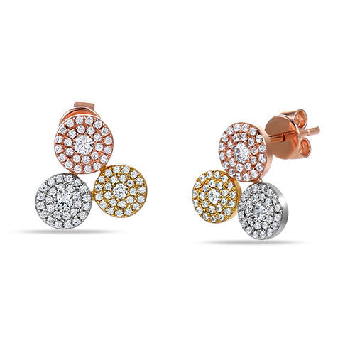 3 Circle Earrings .48 Diamond