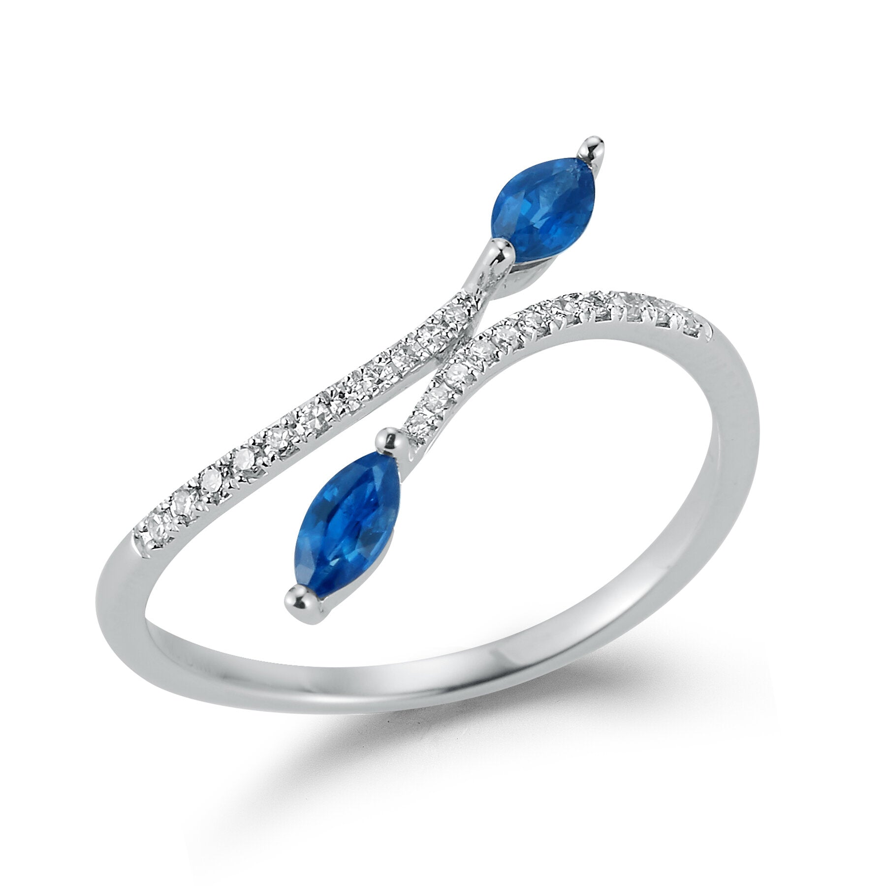 Dainty .35 Sapphire and .07 Diamond Ring