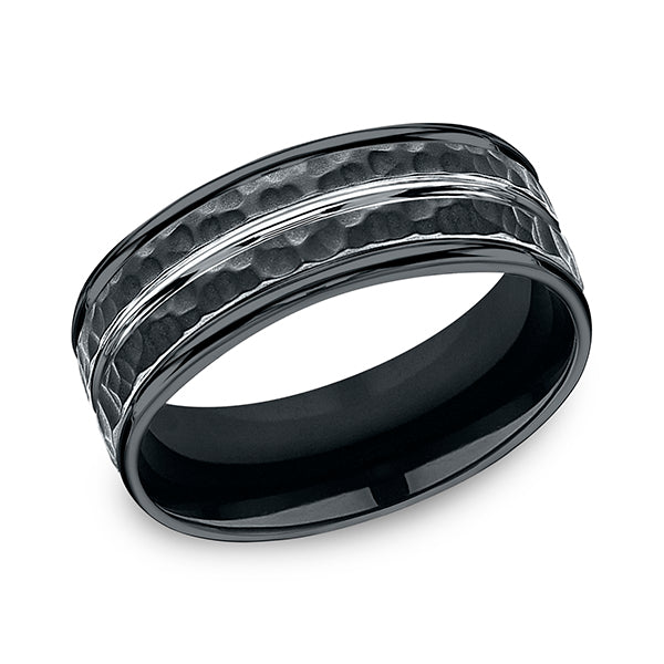 Cobalt 8mm Comfort-Fit Design Wedding Band