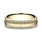 14K Yellow Gold 6mm Comfort-Fit Design Wedding Band