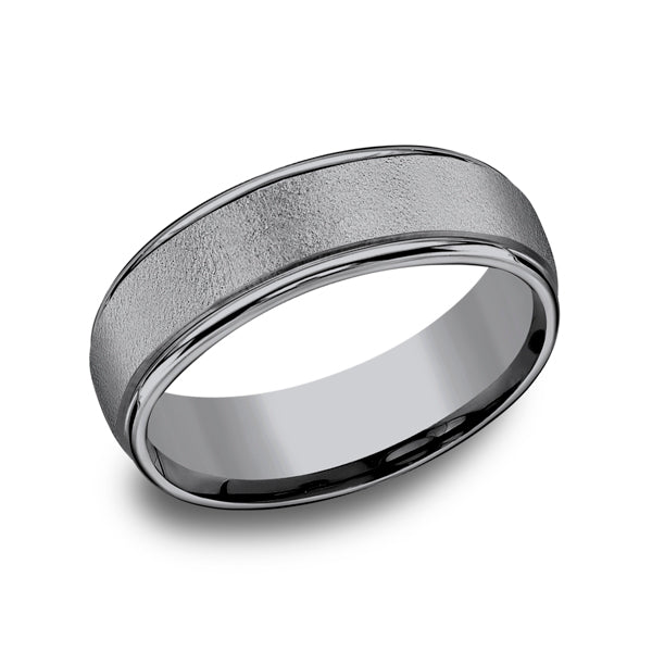 Grey Tantalum 6mm Comfort-fit wedding band