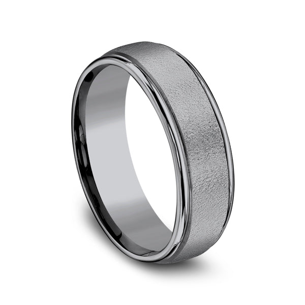 Grey Tantalum 6mm Comfort-fit wedding band