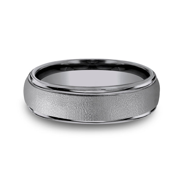 Grey Tantalum 6mm Comfort-fit wedding band