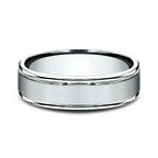 14K White Gold/Yellow Gold/Rose Gold 6mm Comfort-Fit Design Wedding Band