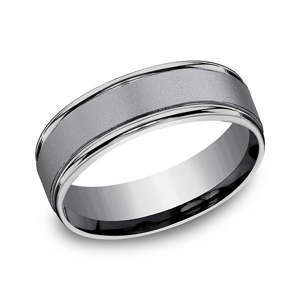 Grey Tantalum 7mm Comfort-Fit wedding band