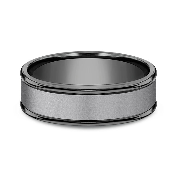 Tantalum 7mmComfort-fit Design Wedding Band