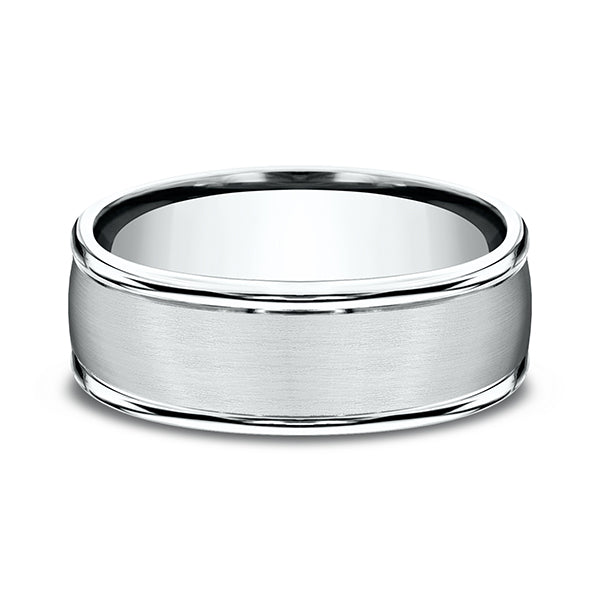 14K White Gold/Yellow Gold/Rose Gold 8mm Comfort-Fit Design Wedding Band