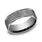 Tantalum 7mm Comfort-fit Design Wedding Band