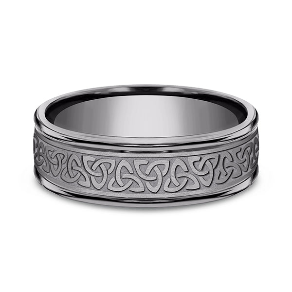 Tantalum 7mm Comfort-fit Design Wedding Band