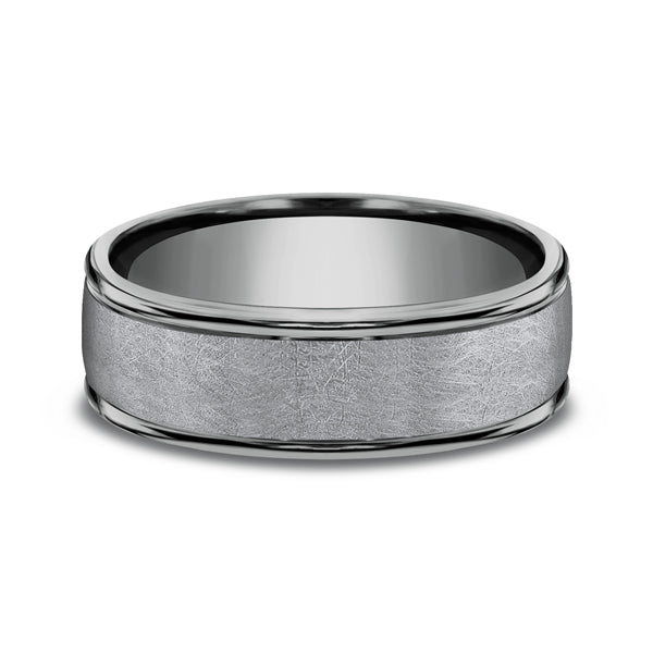 Grey Tantalum 6.5mm Comfort-fit wedding band
